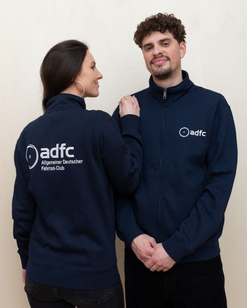 Zipper (w) ADFC Logo Stick blau